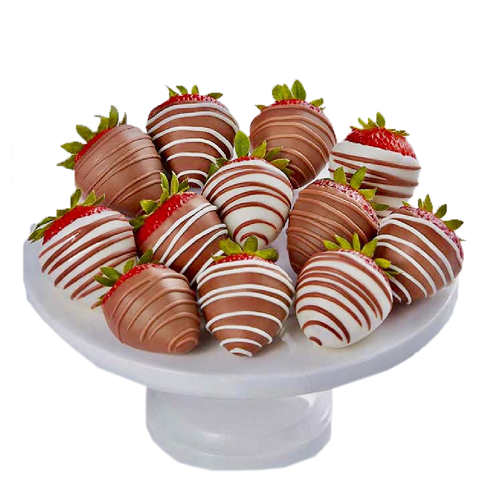 Milk & White chocolate covered strawberries